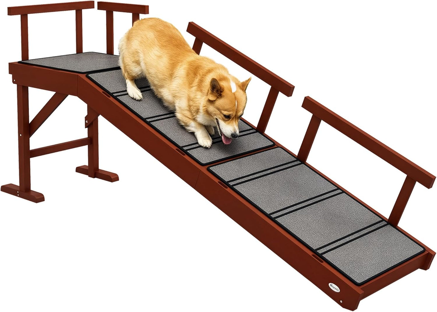 PawHut Dog Ramp Dog Stairs - 60" Long InfiniteWags 