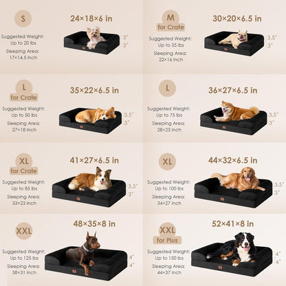 Orthopedic XL Dog Bed - Waterproof Memory Foam Dog Bed for Extra Large Dogs InfiniteWags 