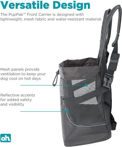 Outward Hound PupPak Dog Front Carrier Small Grey InfiniteWags 
