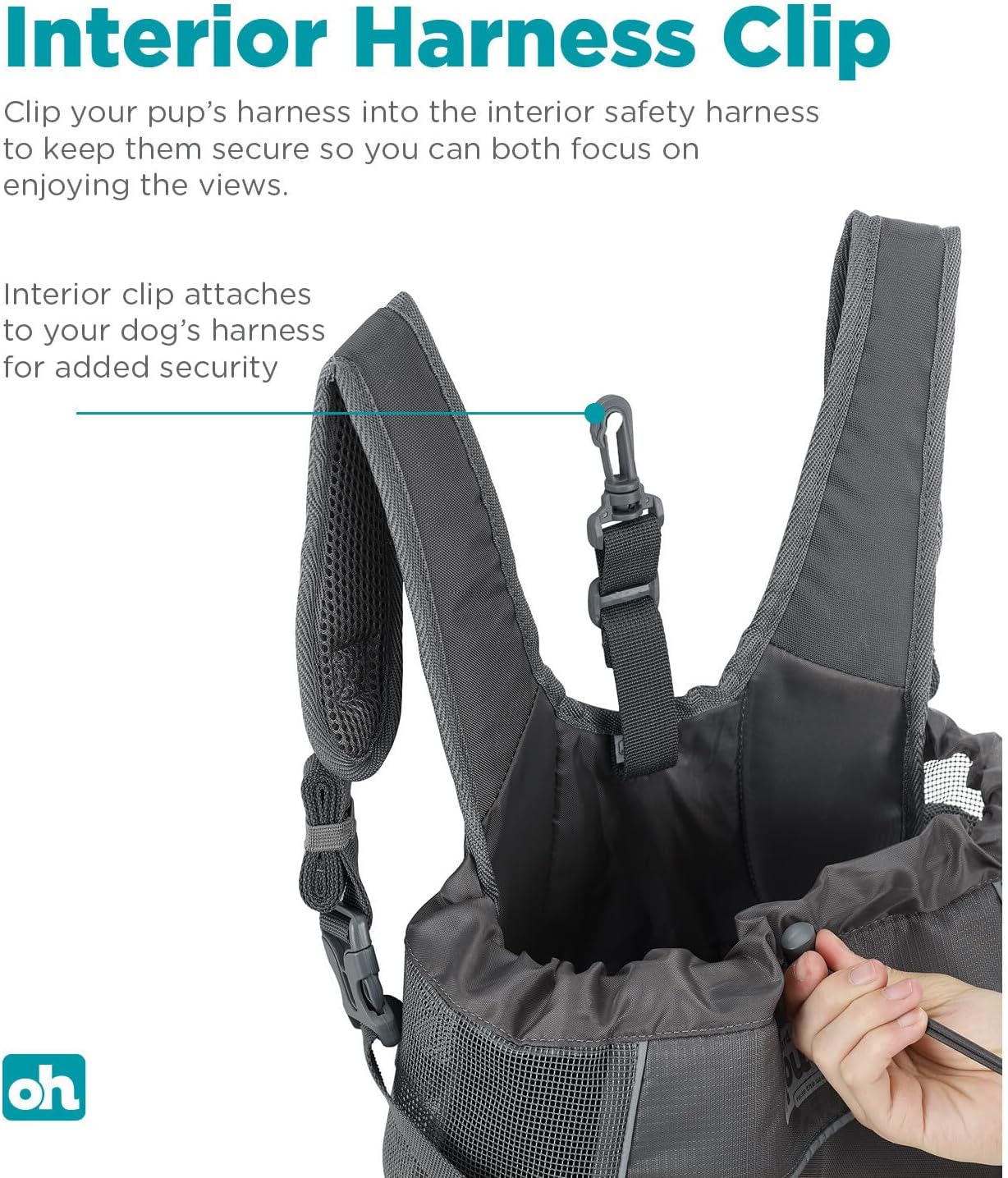 Outward Hound PupPak Dog Front Carrier Small Grey InfiniteWags 