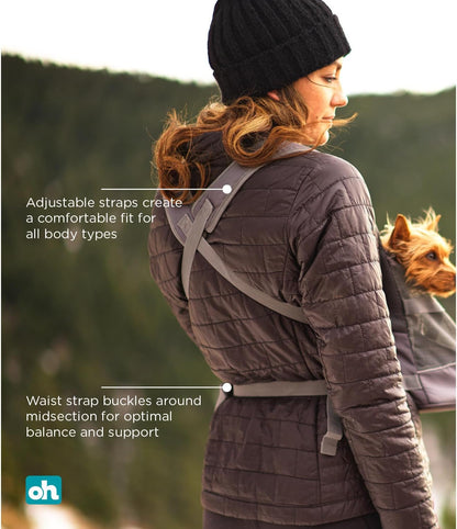 Outward Hound PupPak Dog Front Carrier Small Grey InfiniteWags 