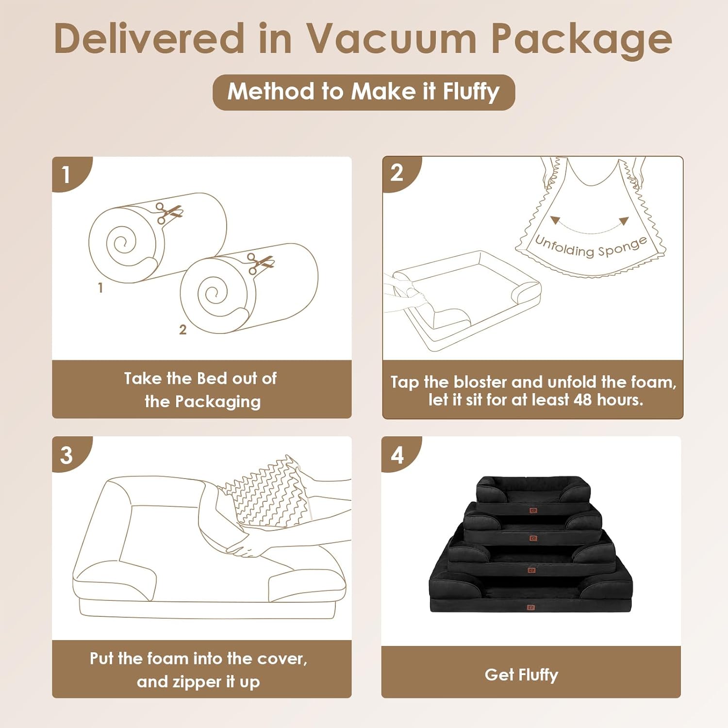 Orthopedic XL Dog Bed - Waterproof Memory Foam Dog Bed for Extra Large Dogs InfiniteWags 