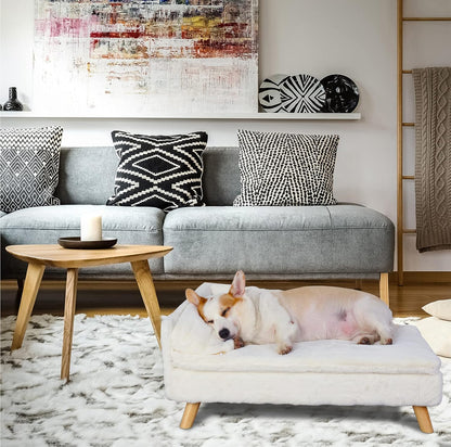 Elevated Dog Bed - Nordic Pet Stool Bed with Cozy InfiniteWags 