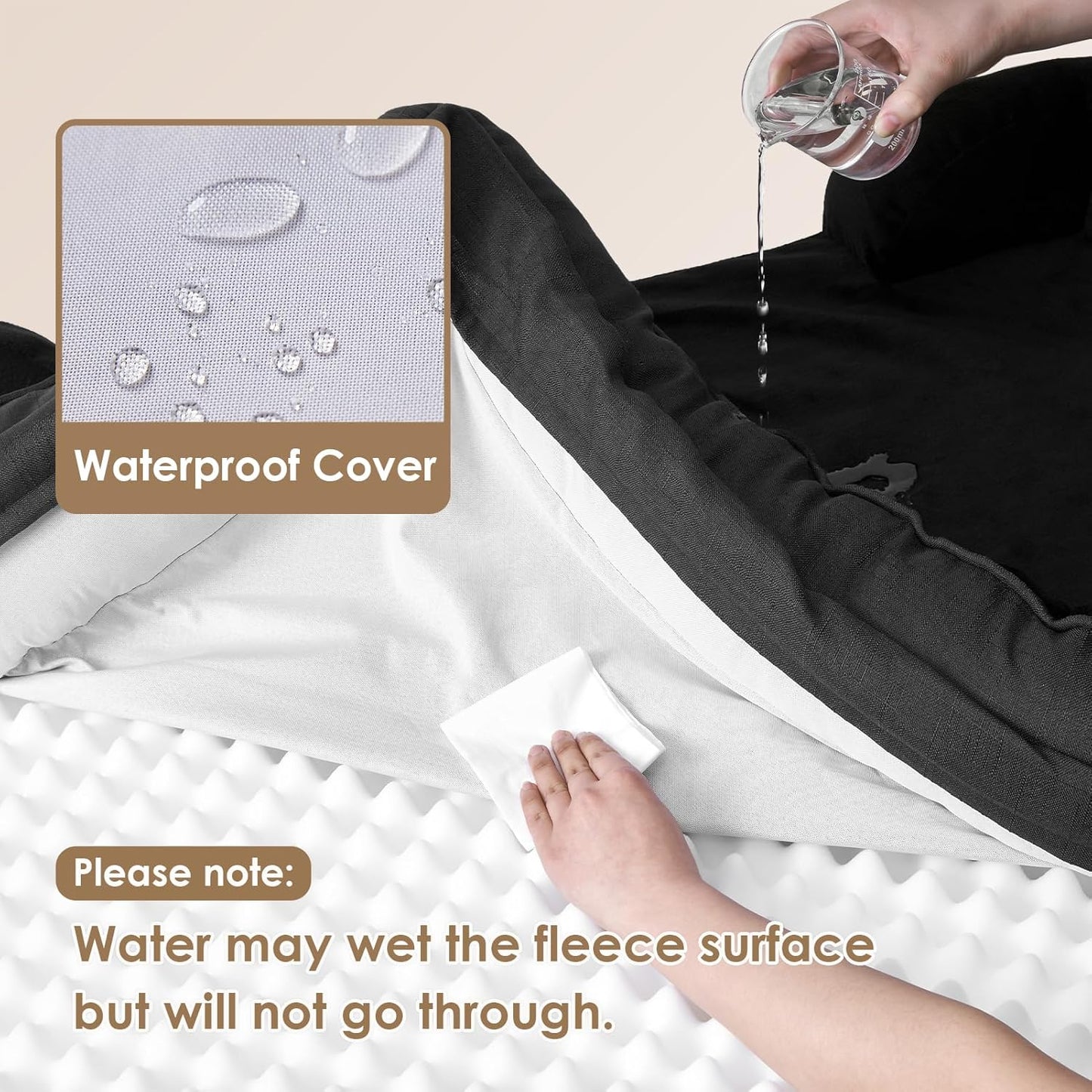 Orthopedic XL Dog Bed - Waterproof Memory Foam Dog Bed for Extra Large Dogs InfiniteWags 