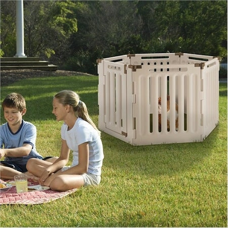 Convertible Indoor Outdoor 6 Panel Pet Playpen Richell 