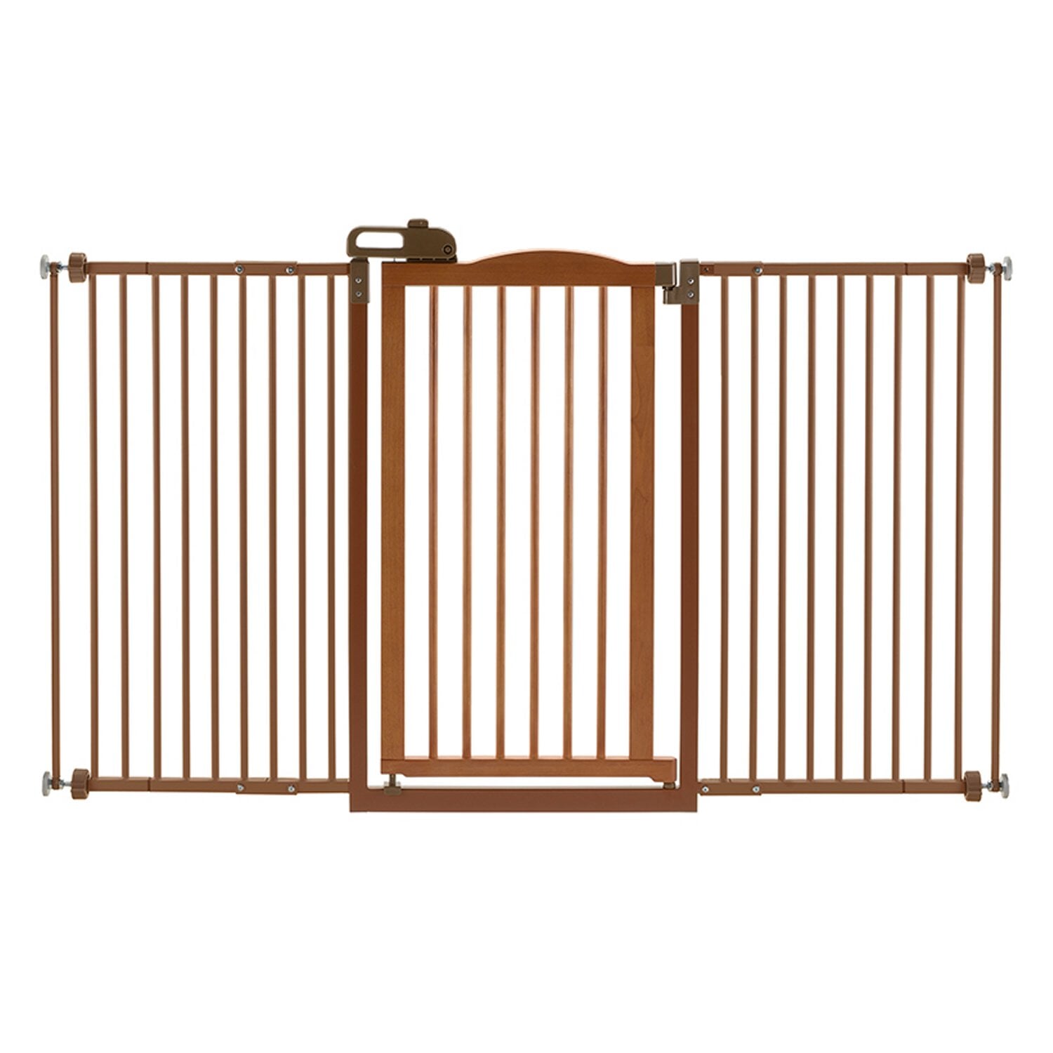 Tall One-Touch Gate II Wide in Brown Richell 