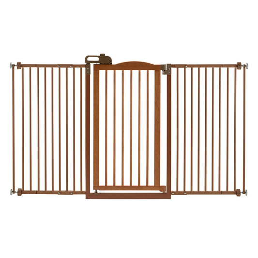 Tall One-Touch Gate II Wide in Brown Richell 