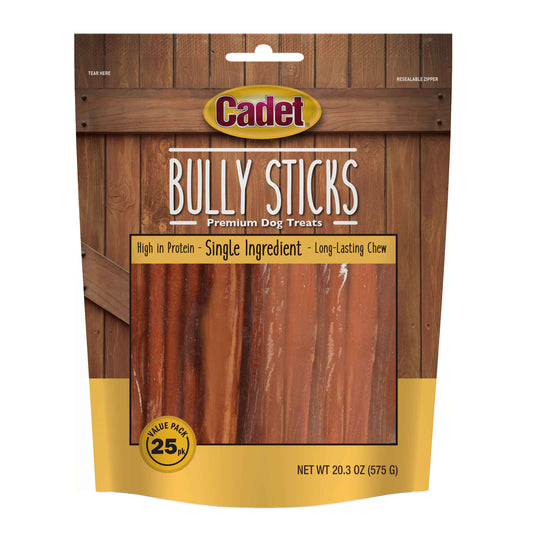 Bully Sticks Dog Treats 25 count Cadet 