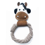 Country Tails Dog Toy Cow Rope Ring DOOG 