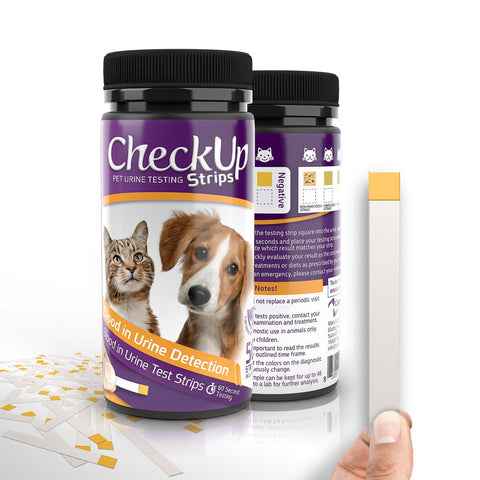 CheckUp Dog and Cat Urine Testing Strips for Detection of Blood in Urine 50 count Coastline Global 