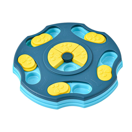 Interactive Dog Food Puzzle Bowl InfiniteWags Blue 