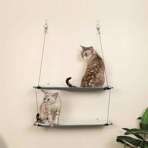 Wall Mounted Cat Shelf Double Level K&H Pet Products 