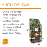 EZ Mount Window Kitty Sill Quad Stack K&H Pet Products 