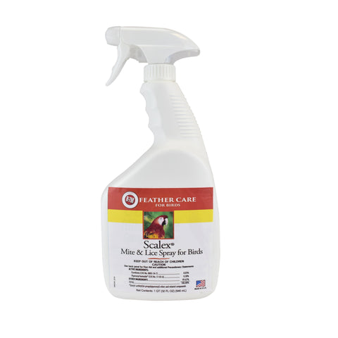 Scalex for Birds Mite and Lice Spray 32 ounces Feather Care Miracle Corp 