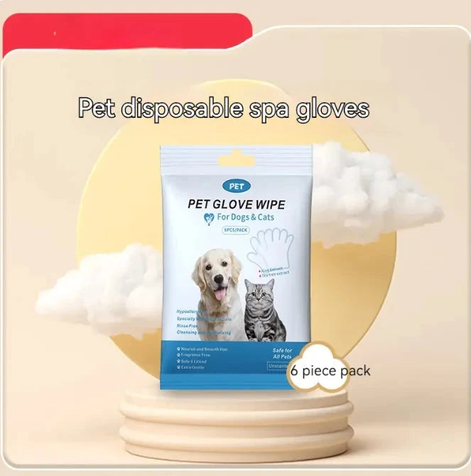 Pet Cleaning Gloves & Wipes InfiniteWags Extra Thick Disposable Gloves 