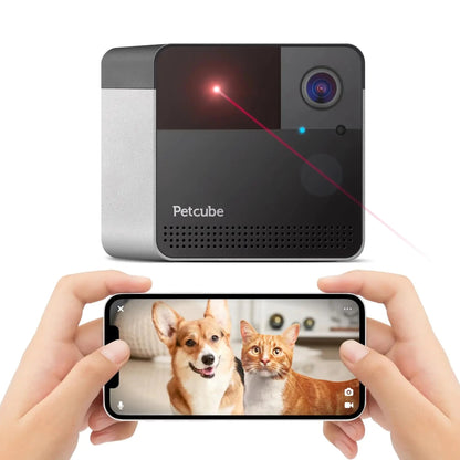 Petcube Play 2 Wi-Fi Pet Camera with Laser Toy for Cats & Dogs 1080P HD Video 160° Full-Room View InfiniteWags 