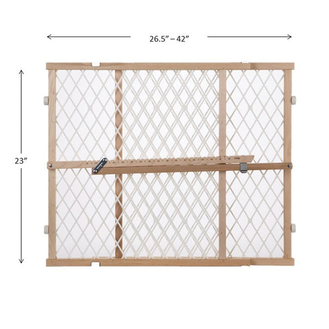 MyPet Diamond Mesh Wood Pet Gate North States 