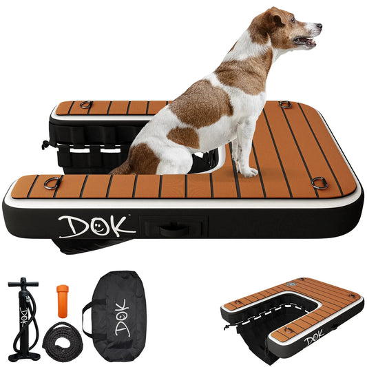 Mini Inflatable Dog Dock Platform: Safe & Easy Water Access for Dogs InfiniteWags 