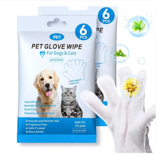 Pet Cleaning Gloves & Wipes InfiniteWags 