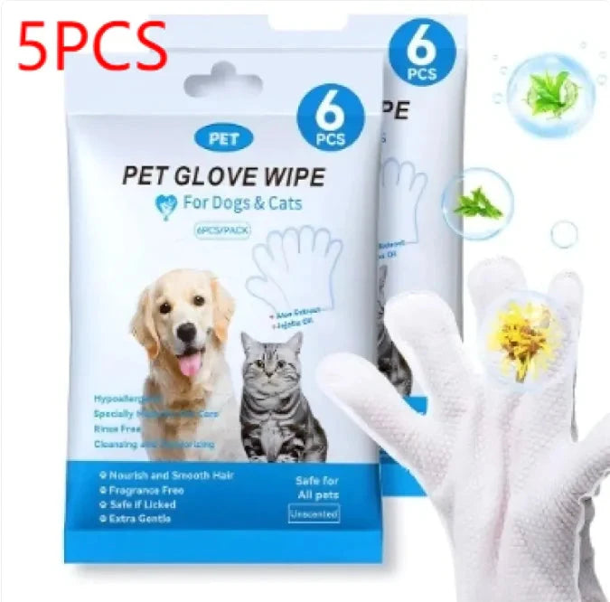 Pet Cleaning Gloves & Wipes InfiniteWags Disposable Gloves / 5pcs 