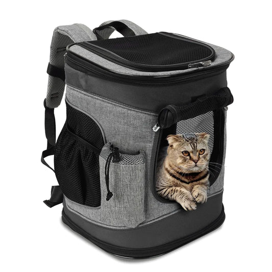 Pet Carrier Backpack for Cats and Dogs InfiniteWags Black 