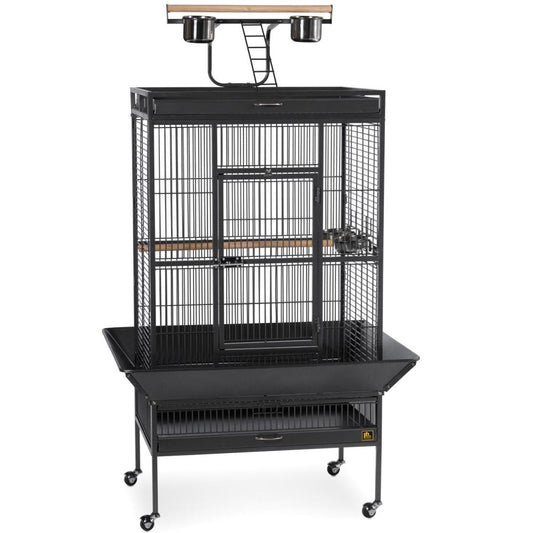 Large Select Wrought Iron Play Top Bird Cage - Coco Brown Prevue Pet Products 
