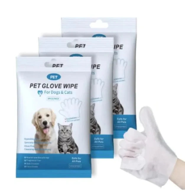 Pet Cleaning Gloves & Wipes InfiniteWags Disposable Gloves / 3pcs 