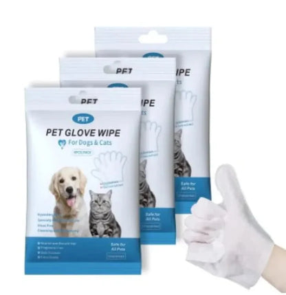 Pet Cleaning Gloves & Wipes InfiniteWags Disposable Gloves / 3pcs 
