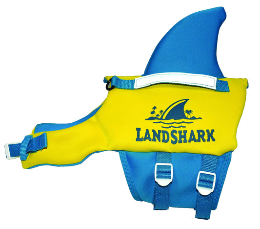 Dog Shark Life Jacket - Landshark Pet Life Jacket Small InfiniteWags 