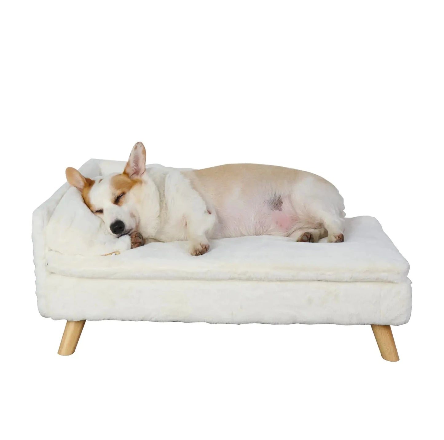 Elevated Dog Bed - Nordic Pet Stool Bed with Cozy InfiniteWags Rectangle - 31"x20"x15" 