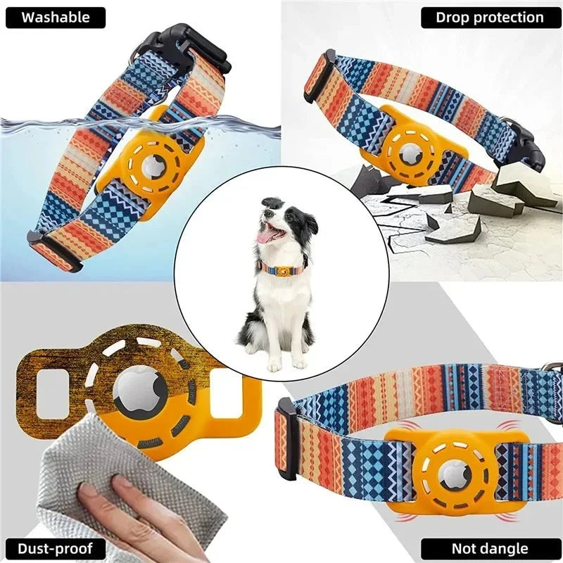 Digital Printing Collar for Apple Airtag - Pets Accessories InfiniteWags 
