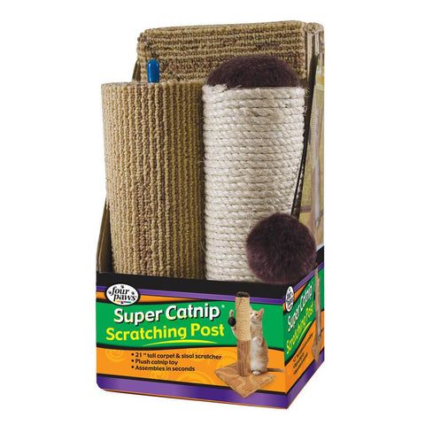 Super Catnip Carpet and Sisal Scratching Post Four Paws 