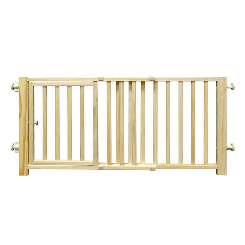 Smart Design Walkover Pressure Mounted Gate with Door Four Paws 