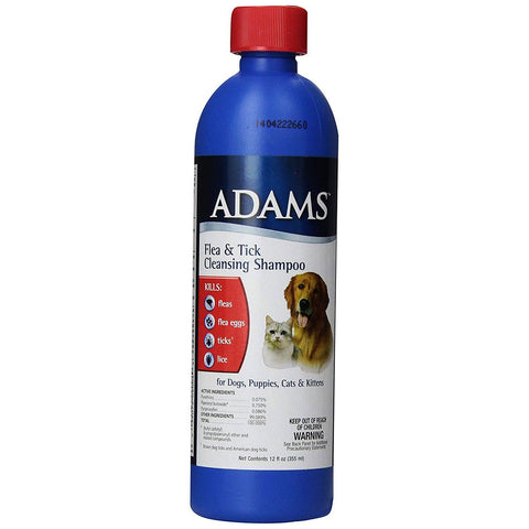 Flea and Tick Cleansing Shampoo 12 ounces Adams 
