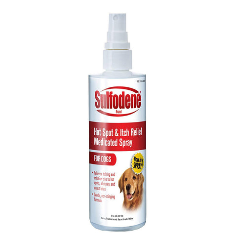 Medicated Hot Spot and Itch Relief Spray for Dogs Sulfodene 