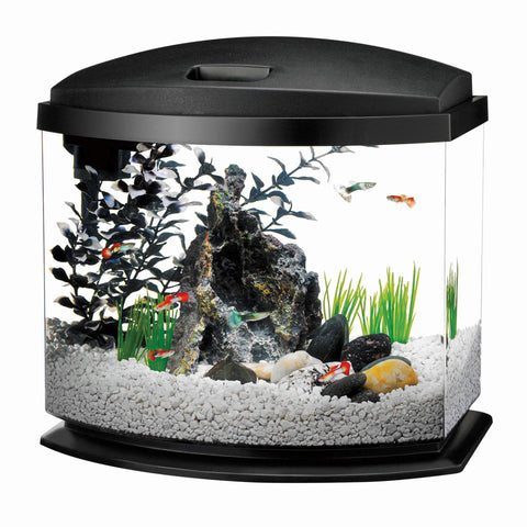 MiniBow LED Aquarium Kit 1 Gallon Aqueon 8.5" x 6.25" x 9.25" Black 