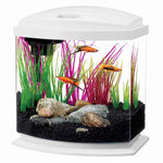 MiniBow LED Aquarium Kit 2.5 Gallon Aqueon 11.5" x 7.63" x 12.5" White 