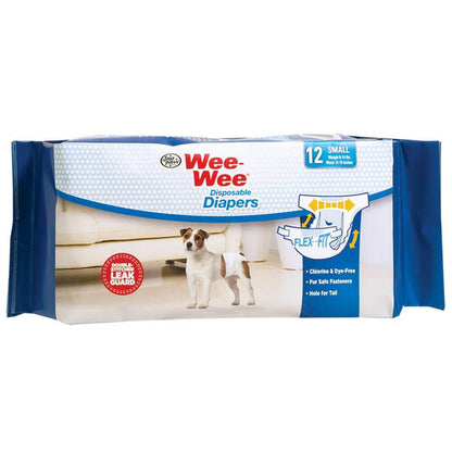 Wee-Wee Disposable Diapers 12 pack Four Paws 