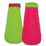 Reversible Winter Dog Coat - UpCountry Pink/Lime Diamond Quilted Coats Dog Jackets UpCountryInc 