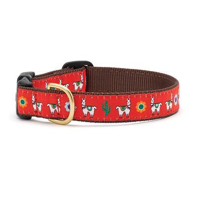 Llama Dog Collar - UpCountry Llama Dog Collection on Brown Webbing UpCountryInc 
