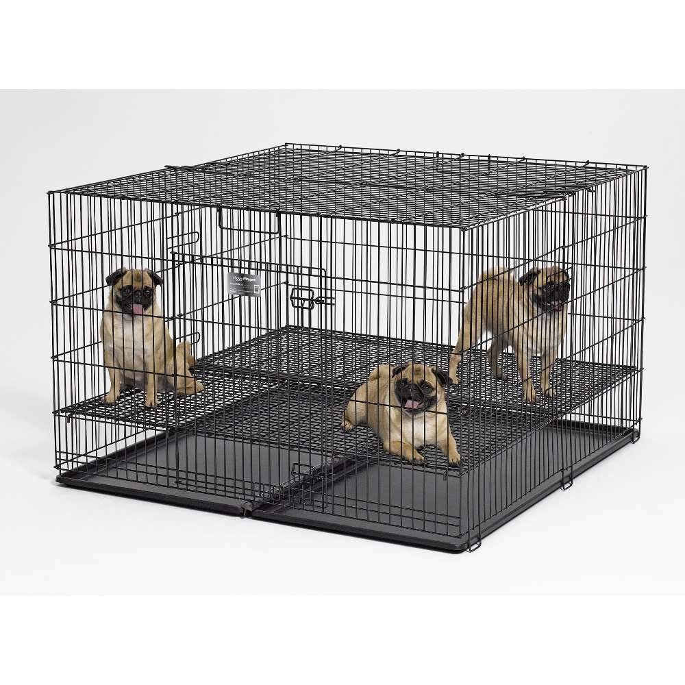 Puppy Playpen with Plastic Pan and 1/2" Floor Grid Midwest 