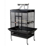 Large Wrought Iron Play Top Parrot Cage - 35.5" x 23.5" x 36" - Prevue Pet Products Bird Cages Prevue Hendryx Black 
