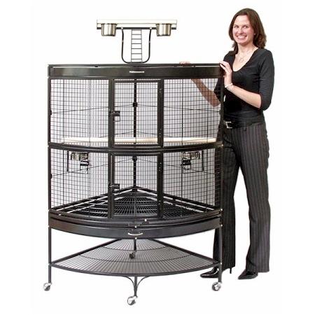 Large Corner Parrot Cage - Prevue Hendryx Bird Cages Prevue Hendryx 