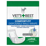 Comfort-Fit Disposable Male Dog Wrap 12 pack Vet's Best 