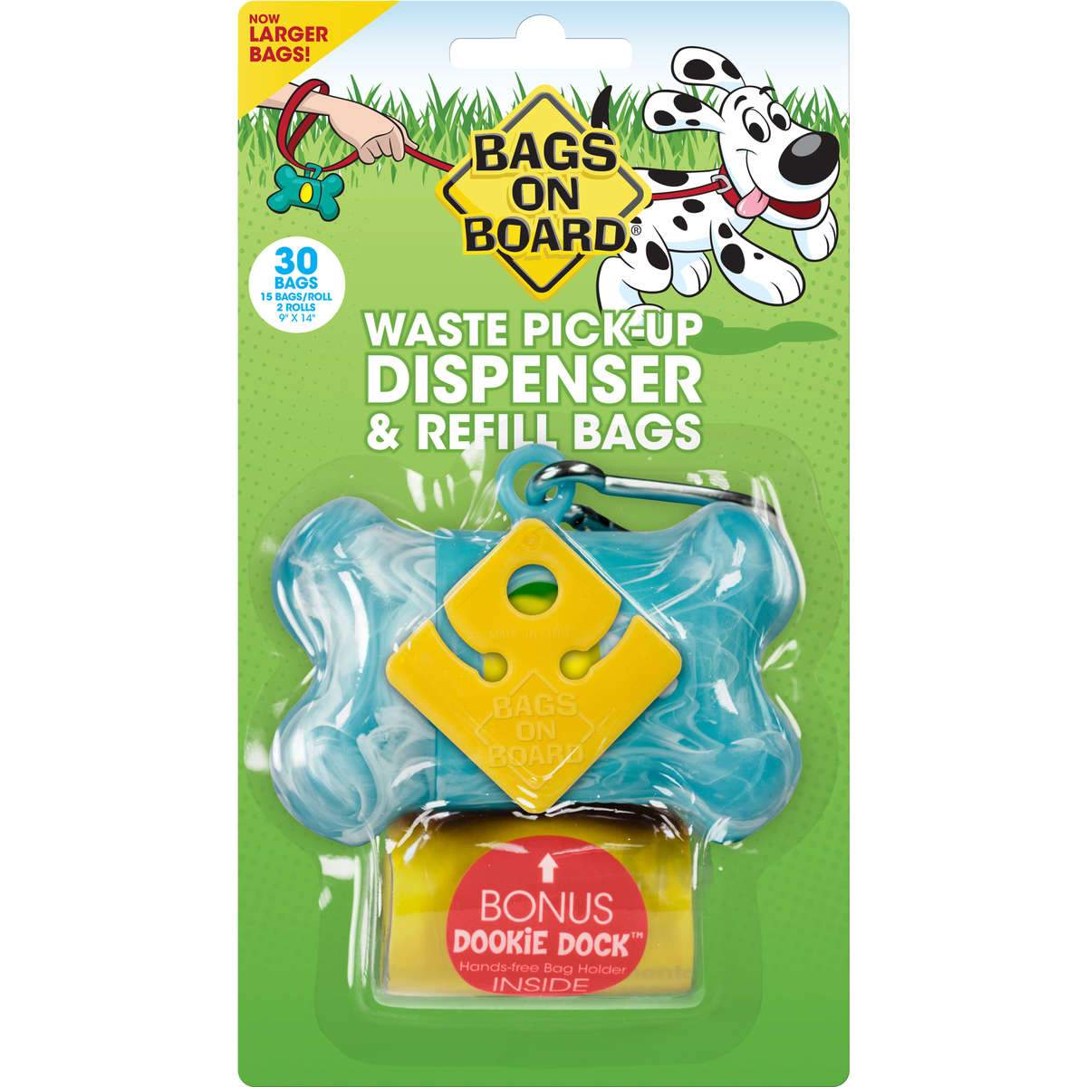 Waste Pick-Up Dispenser and Refill Bags with Dookie Dock 30 bags Bags on Board 