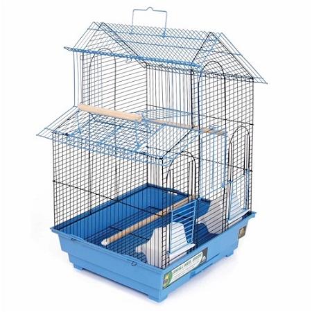 Prevue House Style Bird Cage - 16 1/4" L x 14 1/4" W x 24" H Bird Cages Prevue Hendryx Blue 