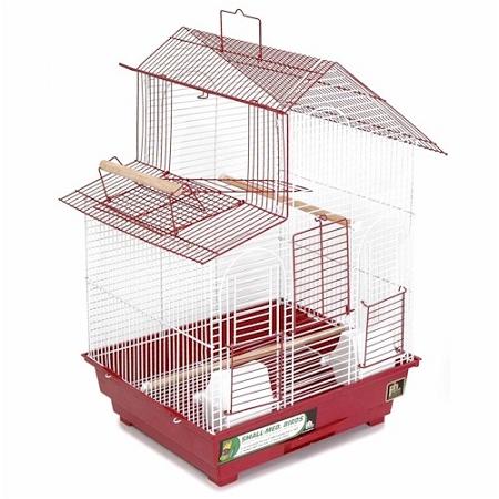Prevue House Style Bird Cage - 16 1/4" L x 14 1/4" W x 24" H Bird Cages Prevue Hendryx Red 