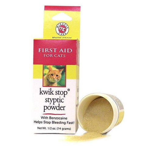 Kwik-Stop Styptic Powder for Cats 0.5 ounces Miracle Corp 
