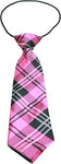 Big Dog Neck Tie Plaid Pink InfiniteWags 