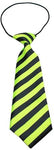 Big Dog Neck Tie Striped Lime InfiniteWags 